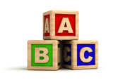 Picture of A B C building blocks